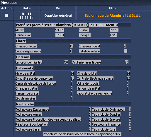 Slectionner le scan