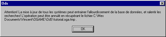 Confirmation de la suppression de l'option 'seulement les systmes connus'
